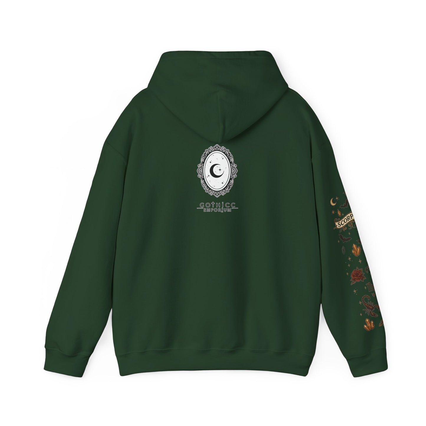 “Scorpio” Unisex Heavy Blend™ Hooded Sweatshirt — magnetic, mysterious, and deadly chic ♏🖤🦂