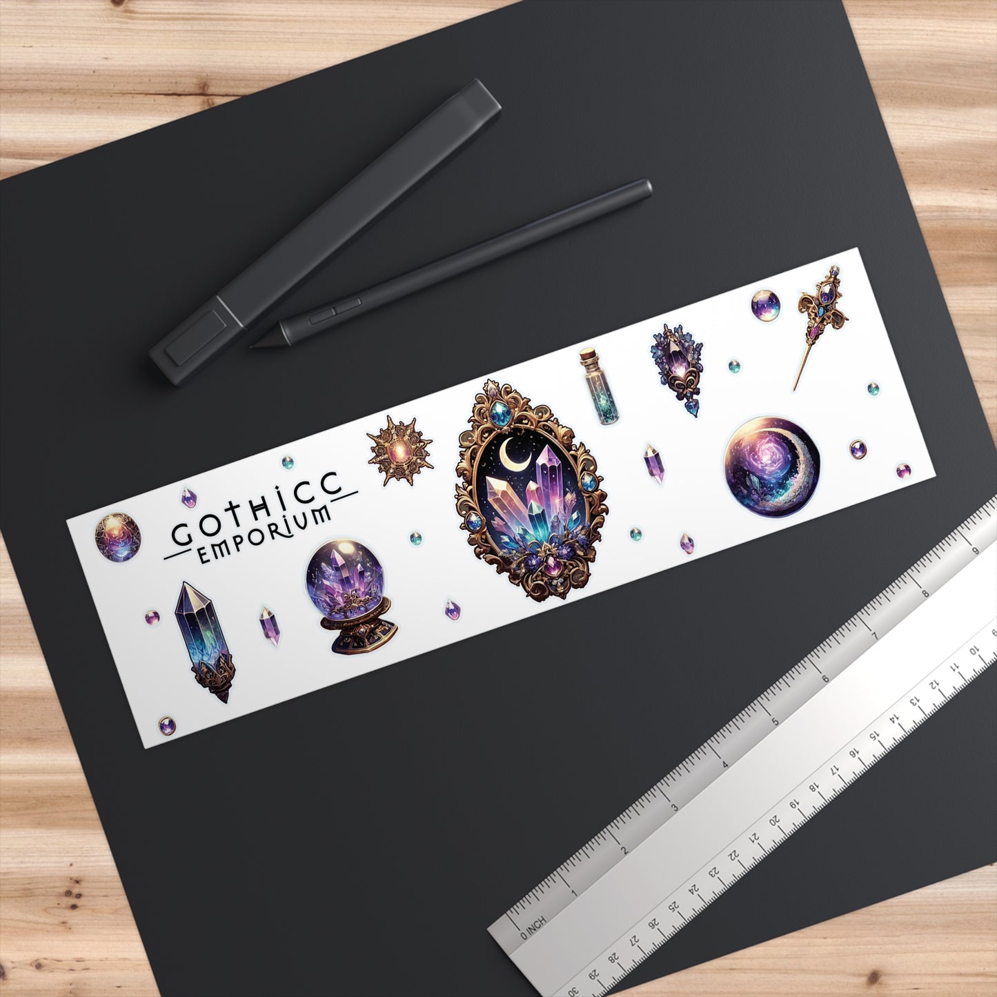 "Crystal Gem" Bumper Sticker in White