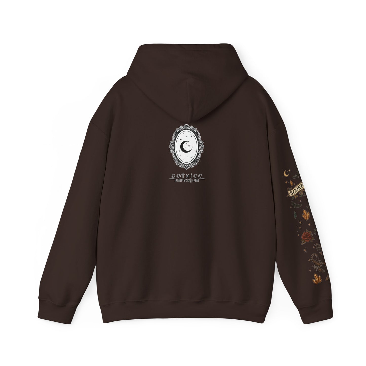 “Scorpio” Unisex Heavy Blend™ Hooded Sweatshirt — magnetic, mysterious, and deadly chic ♏🖤🦂