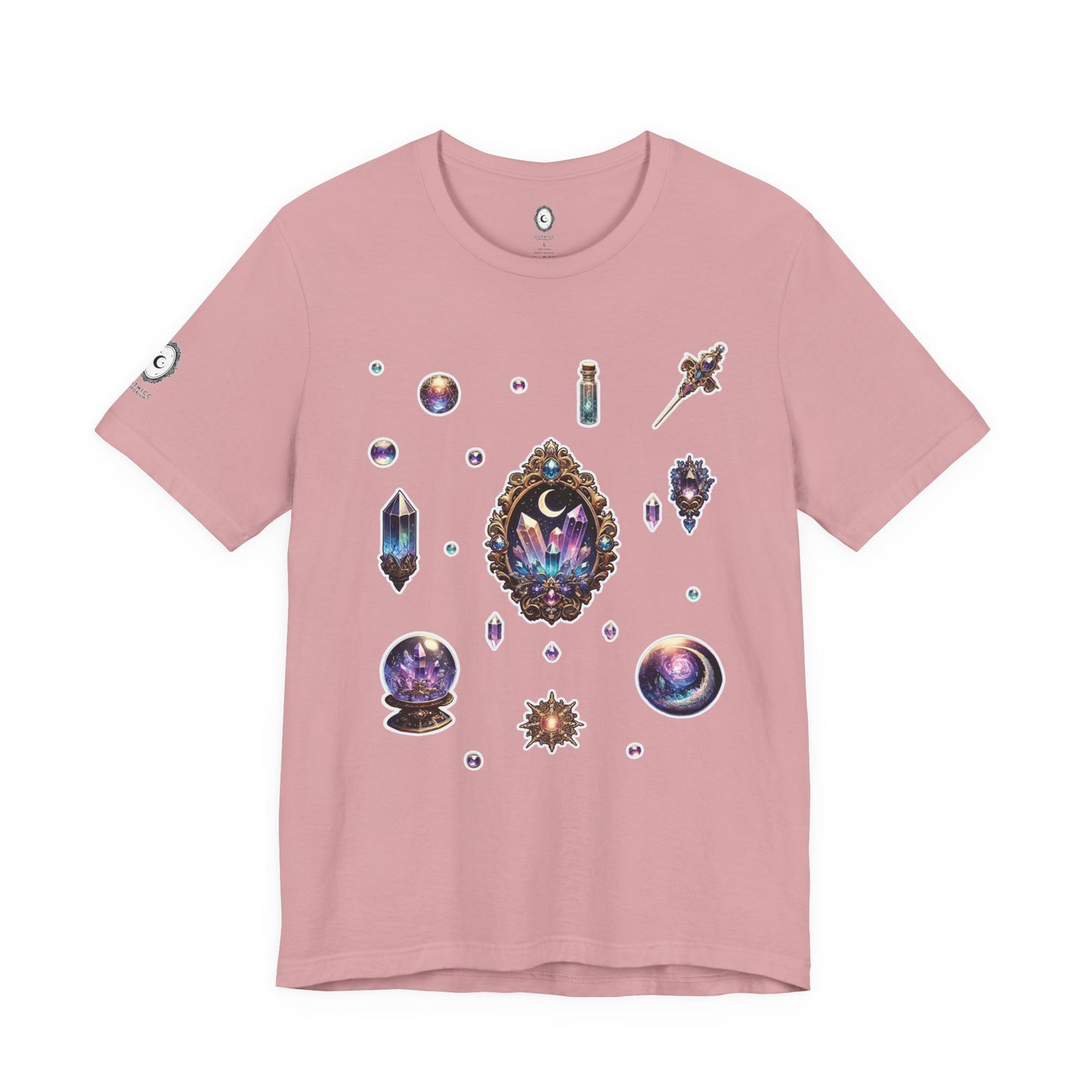 “Crystal Gem” Unisex Jersey Short Sleeve Tee — smooth, sharp, and charged with cosmic energy 💎🌌🖤