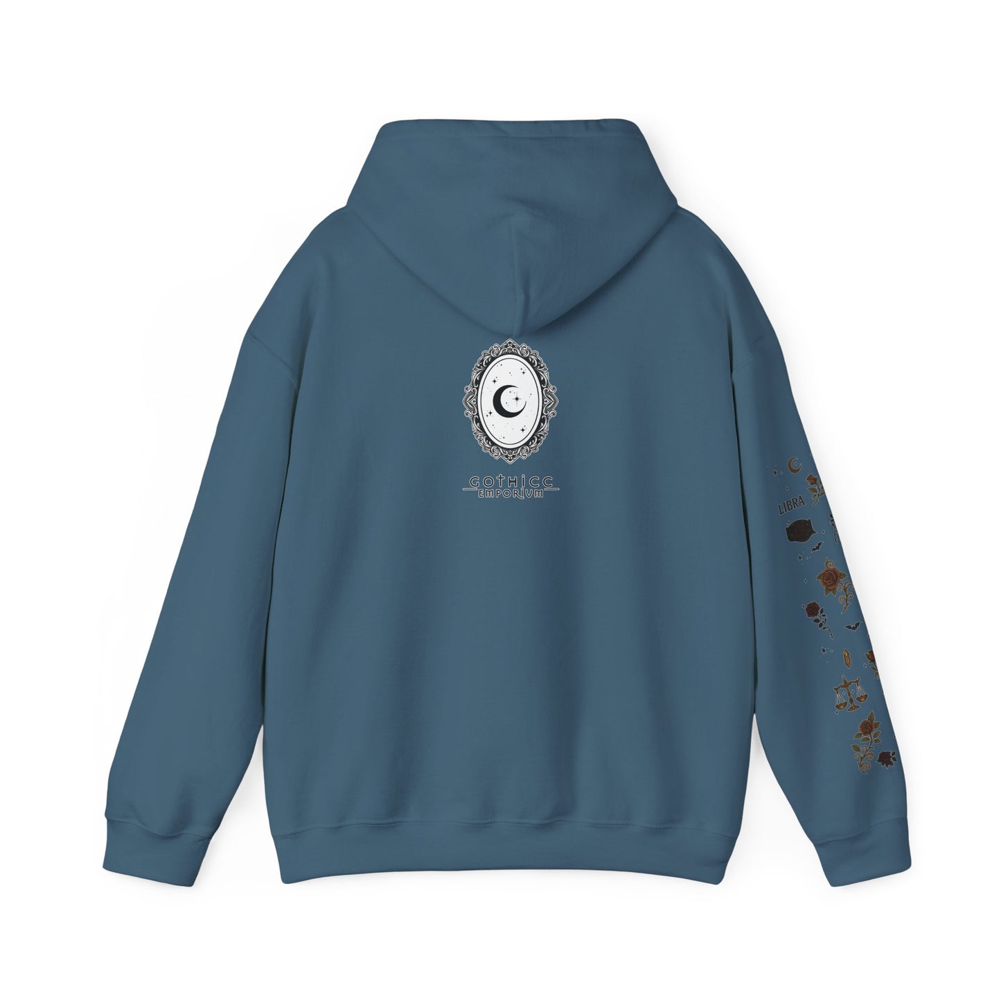 “Libra” Unisex Heavy Blend™ Hooded Sweatshirt — balanced, bold, and serving celestial symmetry♎🖤⚖️✨