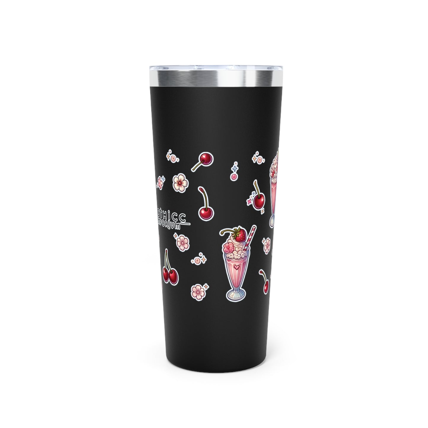 “Milkshake” Copper Vacuum Insulated Tumbler – 22oz — bold, chilled, and curvy with a kick 🐄🥤🖤✨