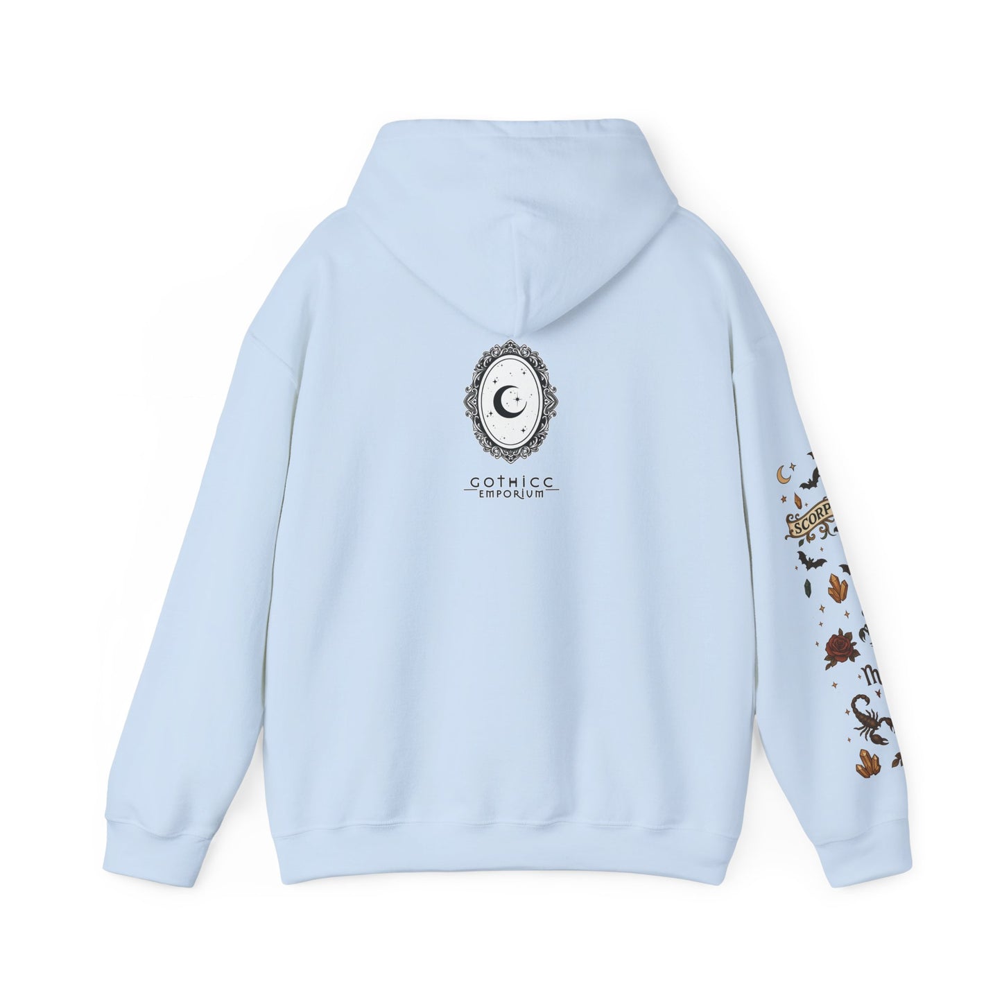 “Scorpio” Unisex Heavy Blend™ Hooded Sweatshirt — magnetic, mysterious, and deadly chic ♏🖤🦂