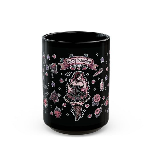 "Berry Bewitched" Black Mug (11oz, 15oz)