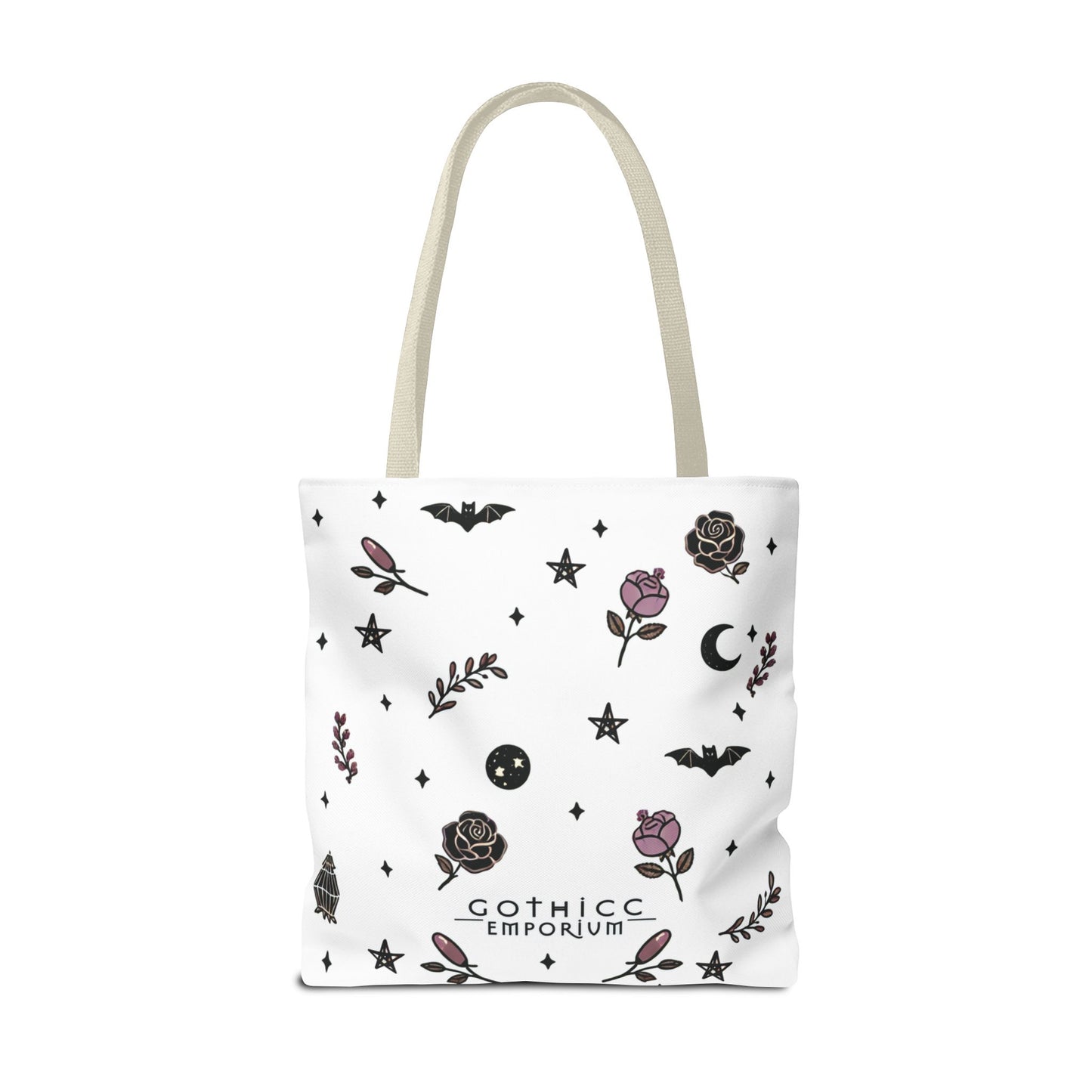 🧹 “Thicc Witchyy” Tote Bag – White (18x18)