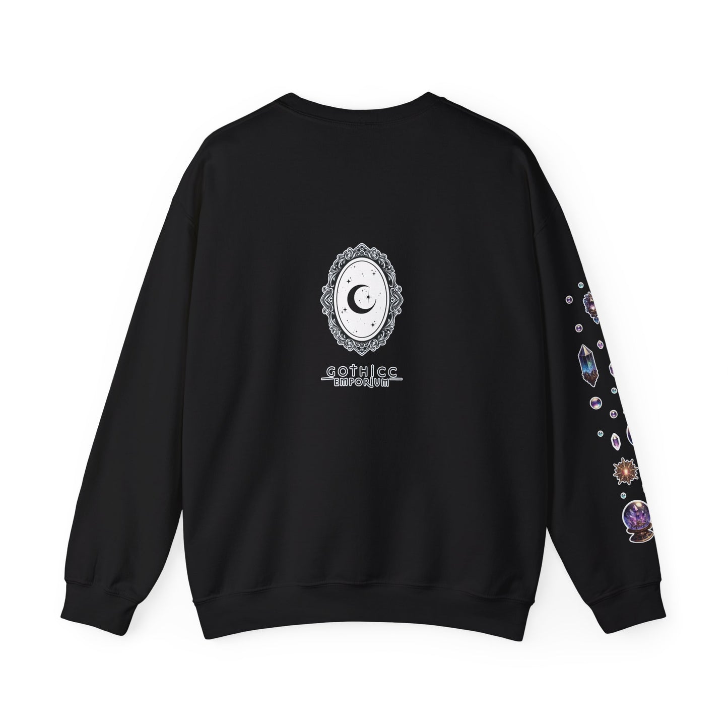 “Crystal Gem” Unisex Heavy Blend™ Crewneck Sweatshirt — soft, strong, and sparkling 💎🌌🖤