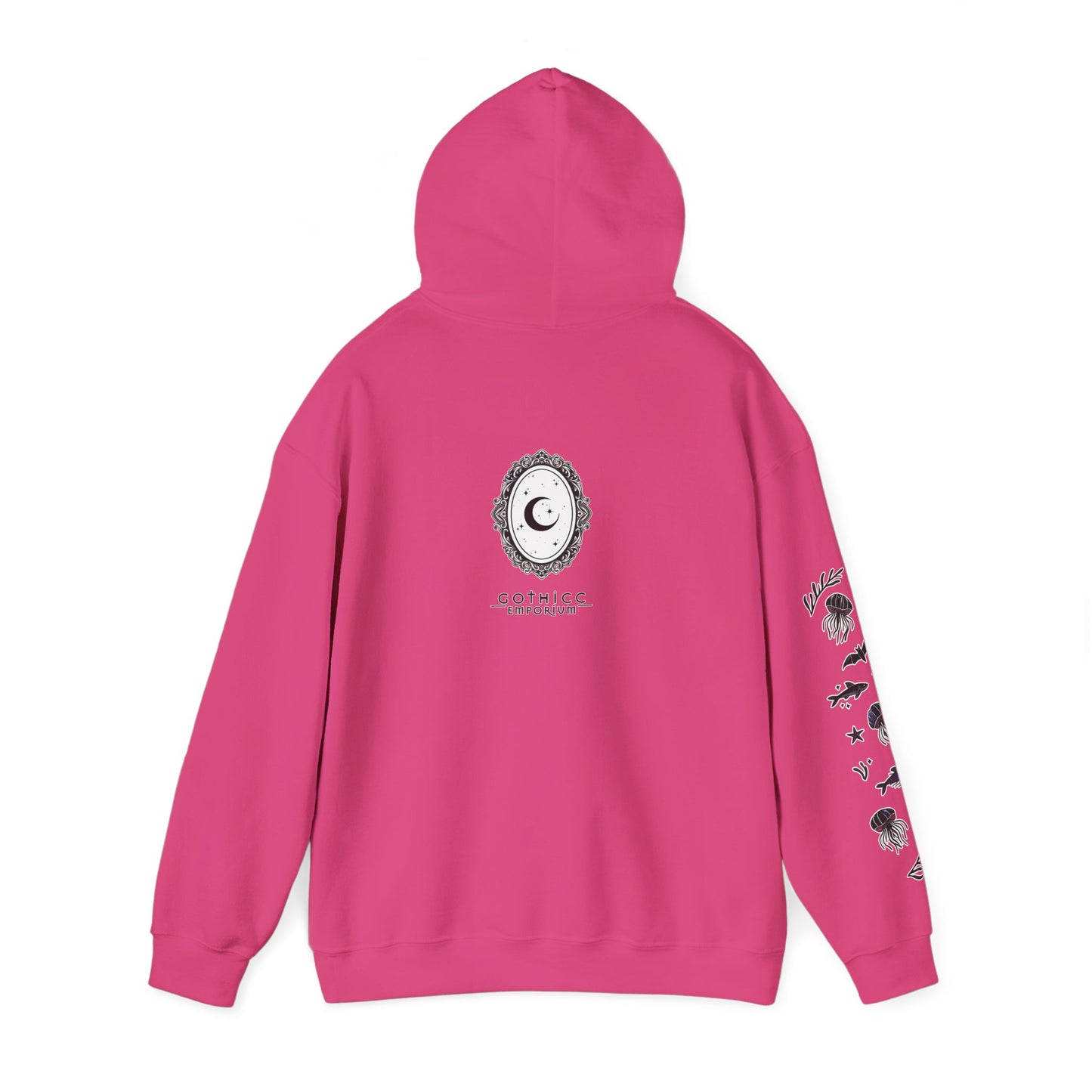 🧜♀️“Siren in the Shadows” Unisex Heavy Blend™ Hooded Sweatshirt — haunting, hypnotic, and draped in danger 🖤🌊🧜♀️🌑