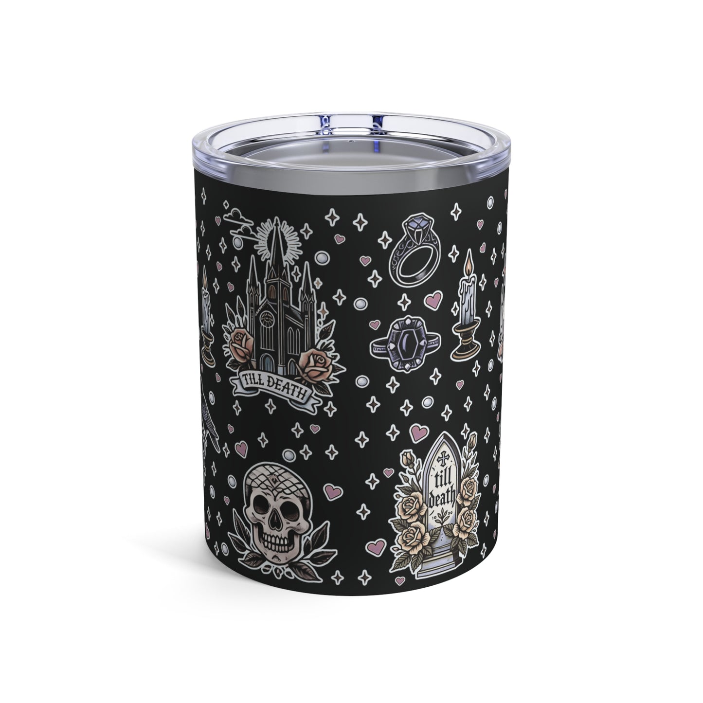"Bride” Tumbler – 10oz Black— elegant, edgy, and made for matrimony with bite 💍🖤🥂✨