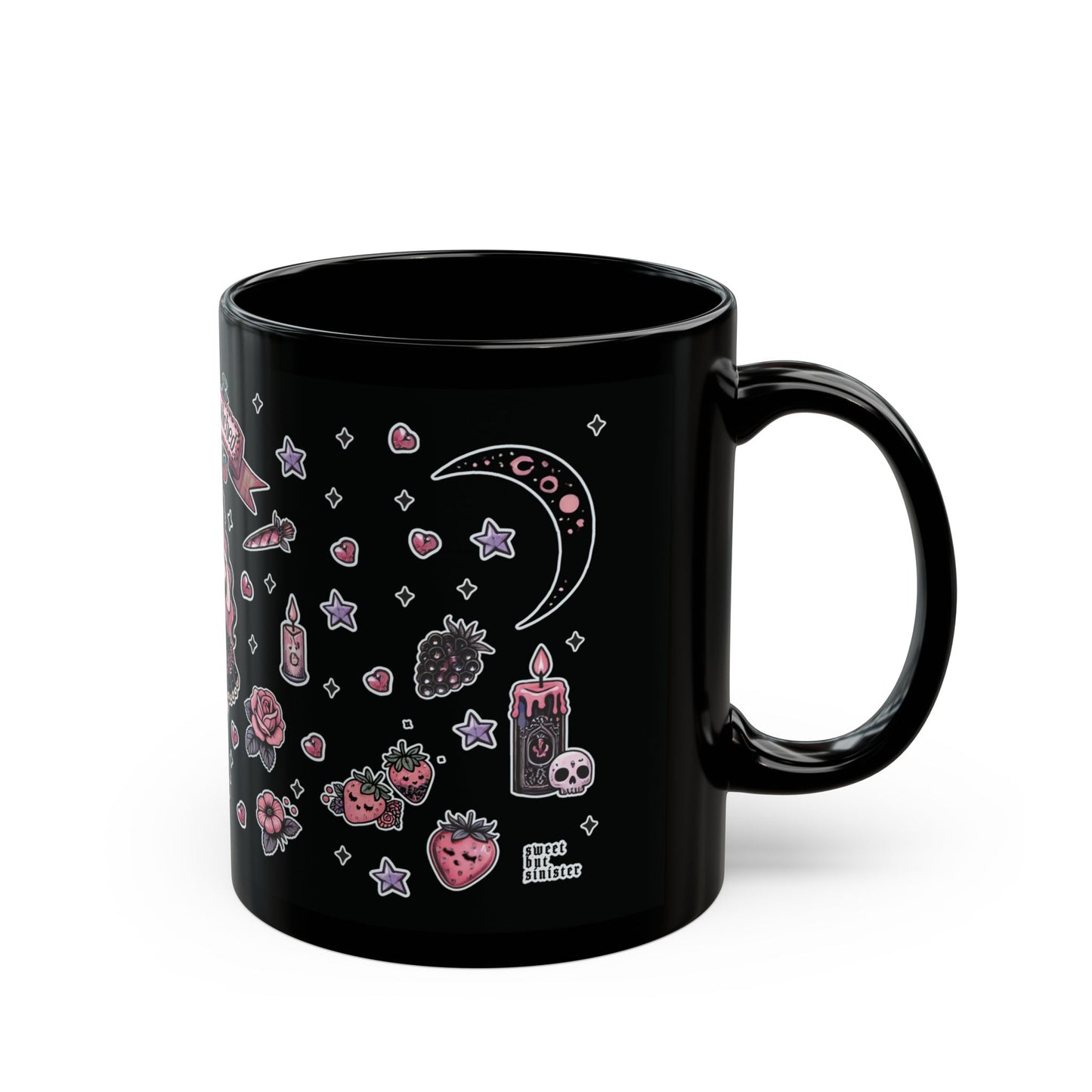 "Berry Bewitched" Black Mug (11oz, 15oz)