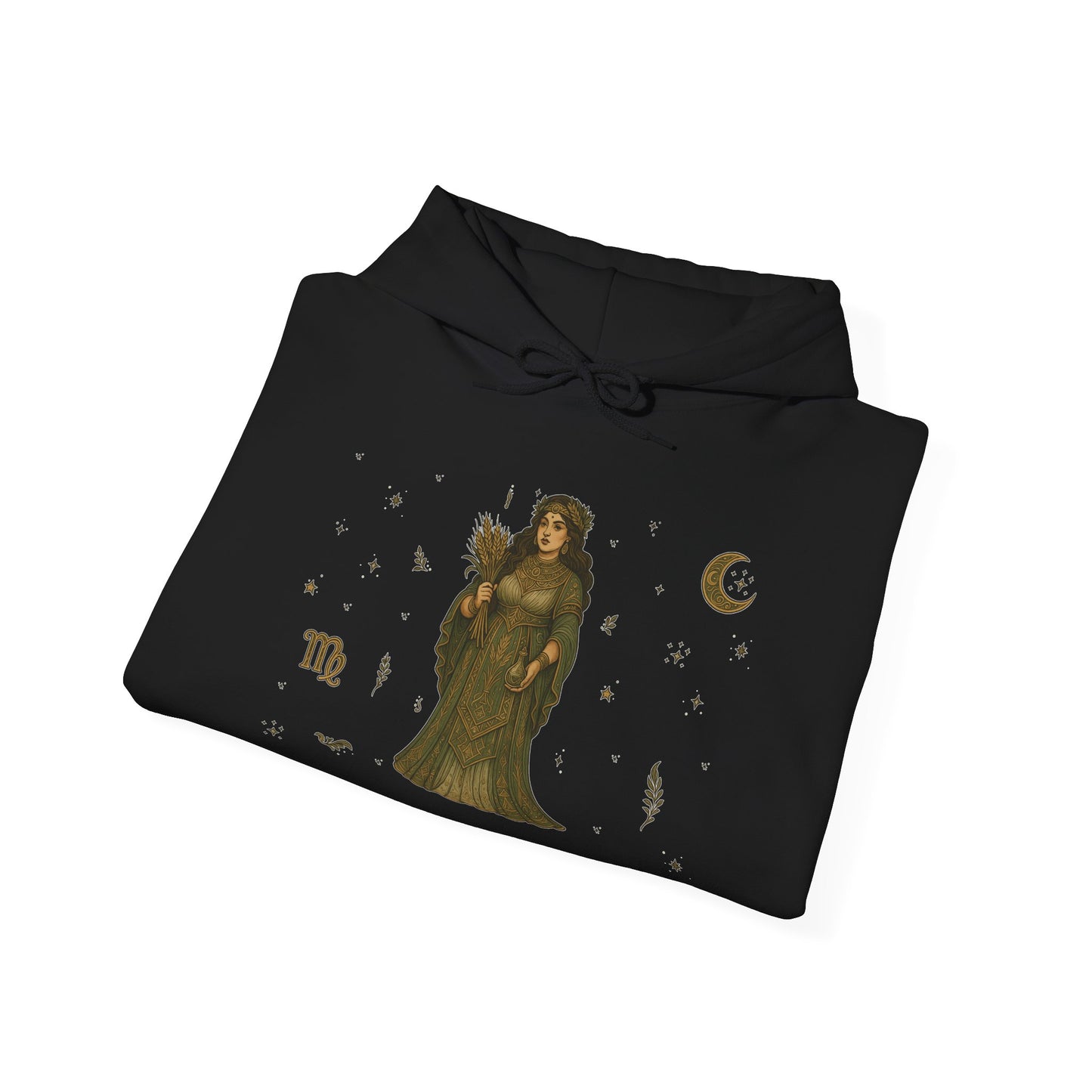“Virgo” Unisex Heavy Blend™ Hooded Sweatshirt — organized, observant, and witchy in the best way ♍🖤✨