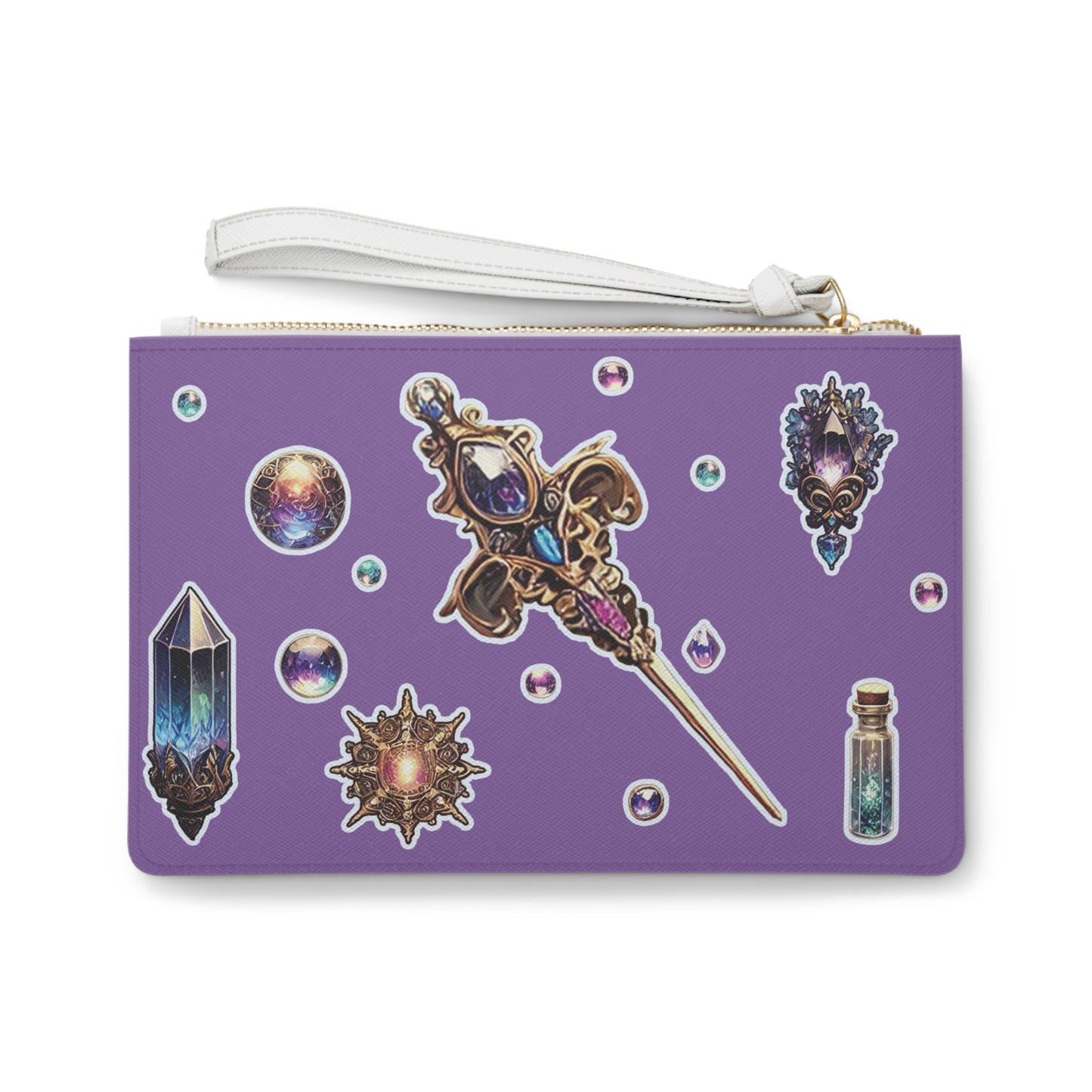 "Crystal Gem" Clutch Bag in purple
