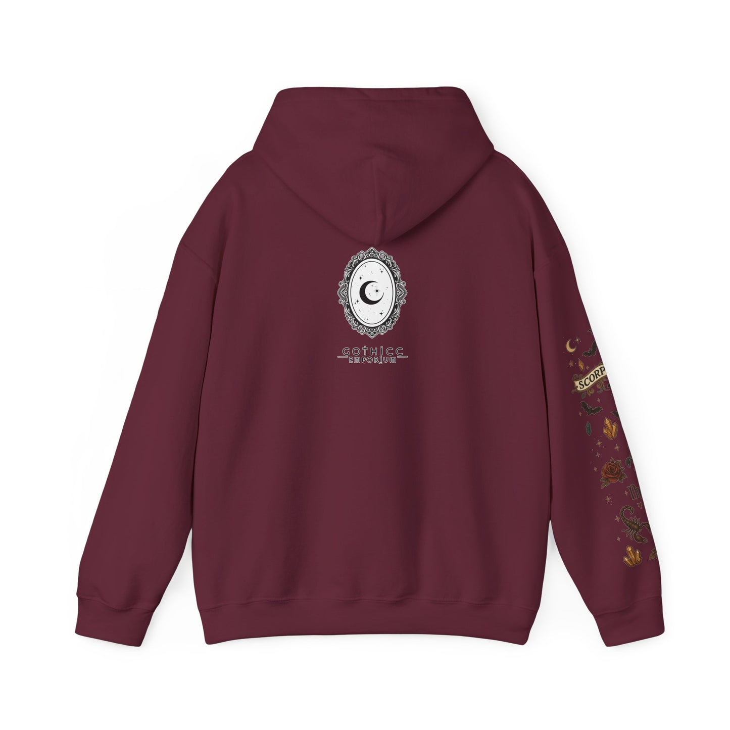 “Scorpio” Unisex Heavy Blend™ Hooded Sweatshirt — magnetic, mysterious, and deadly chic ♏🖤🦂
