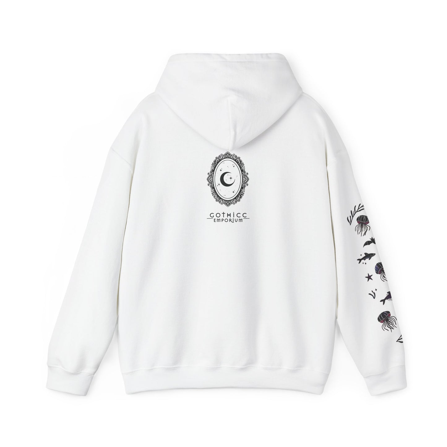 🧜♀️“Siren in the Shadows” Unisex Heavy Blend™ Hooded Sweatshirt — haunting, hypnotic, and draped in danger 🖤🌊🧜♀️🌑