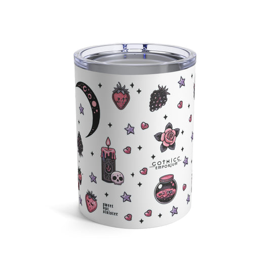 "Berry Bewitched” Tumbler – 10oz white— sultry, sweet, and steeped in magic 🍓🔮🖤✨