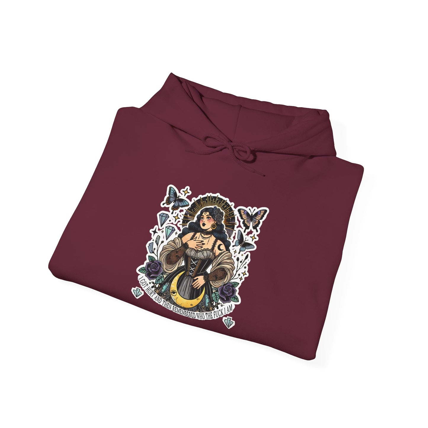 "I Remembered Who TF I Am" Unisex Heavy Blend™ Hooded Sweatshirt