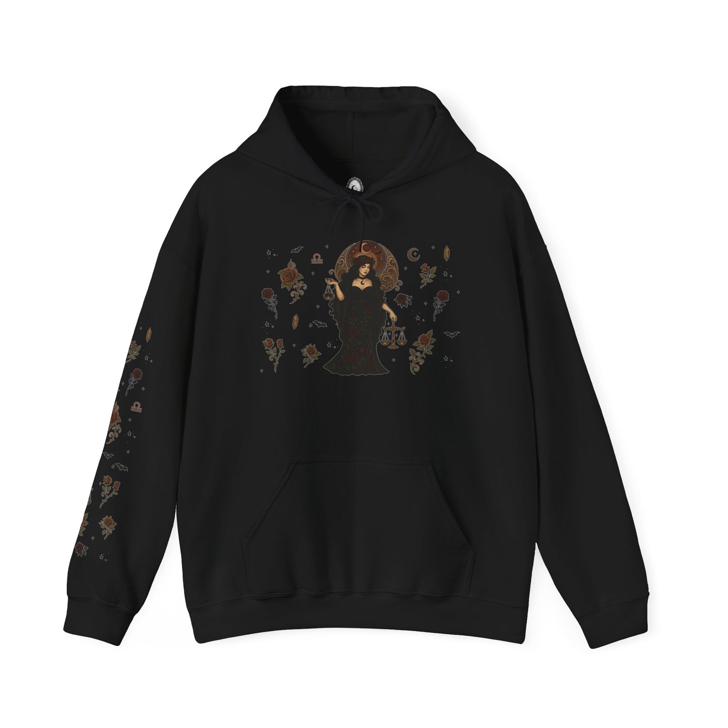 “Libra” Unisex Heavy Blend™ Hooded Sweatshirt — balanced, bold, and serving celestial symmetry♎🖤⚖️✨