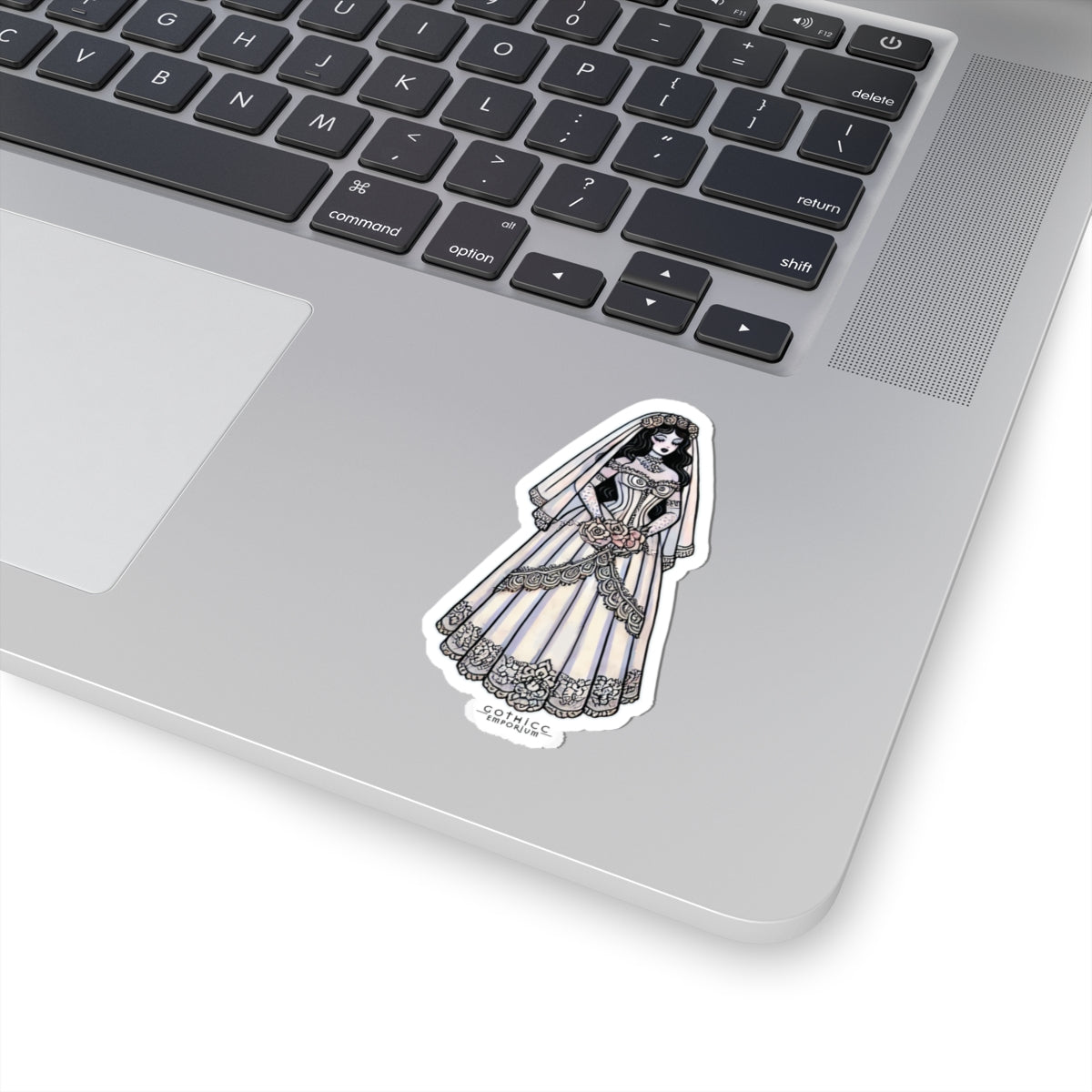 βBrideβ Kiss-Cut Sticker β hauntingly hitched and cute as hell π°ββοΈππ€π