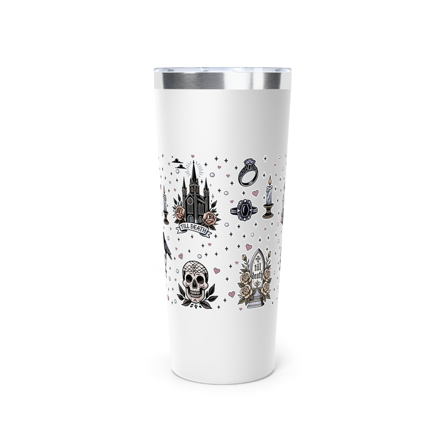 “Bride” Copper Vacuum Insulated Tumbler – 22oz — cold-hearted, hot-blooded, and ready to say I brew 💍🔥🥂🖤