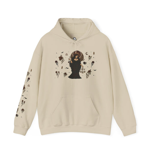 “Libra” Unisex Heavy Blend™ Hooded Sweatshirt — balanced, bold, and serving celestial symmetry♎🖤⚖️✨