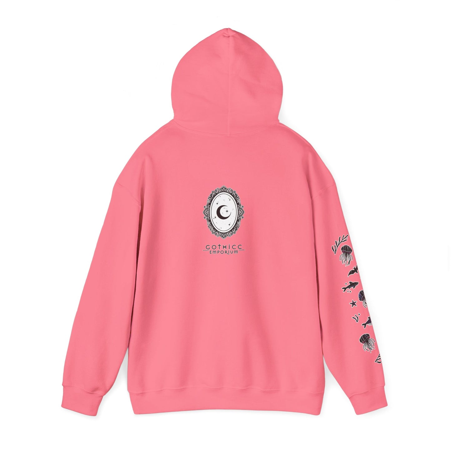 🧜♀️“Siren in the Shadows” Unisex Heavy Blend™ Hooded Sweatshirt — haunting, hypnotic, and draped in danger 🖤🌊🧜♀️🌑