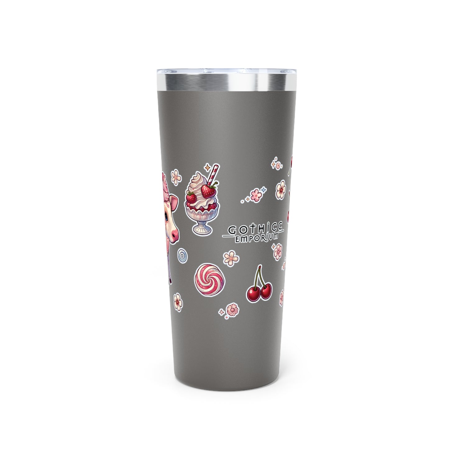 “Milkshake” Copper Vacuum Insulated Tumbler – 22oz — bold, chilled, and curvy with a kick 🐄🥤🖤✨