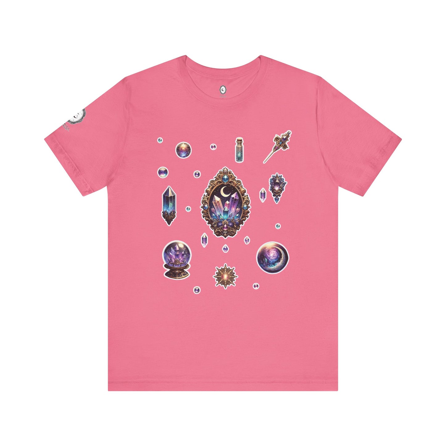 “Crystal Gem” Unisex Jersey Short Sleeve Tee — smooth, sharp, and charged with cosmic energy 💎🌌🖤