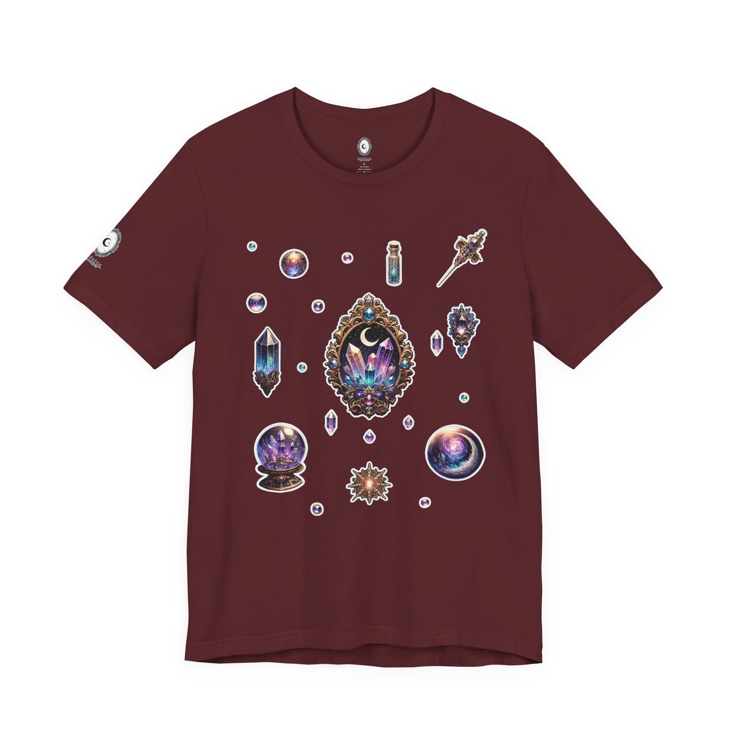 “Crystal Gem” Unisex Jersey Short Sleeve Tee — smooth, sharp, and charged with cosmic energy 💎🌌🖤