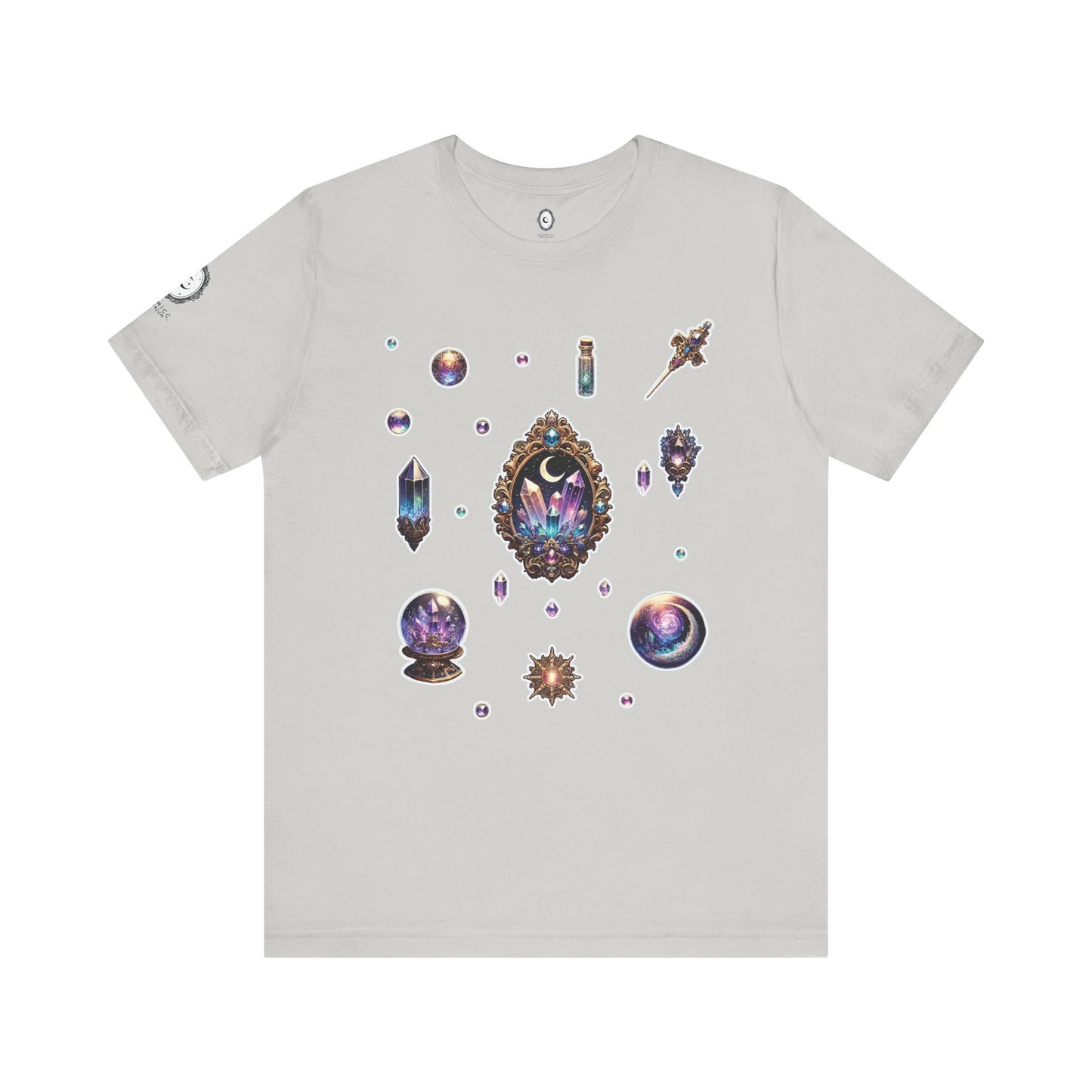 “Crystal Gem” Unisex Jersey Short Sleeve Tee — smooth, sharp, and charged with cosmic energy 💎🌌🖤
