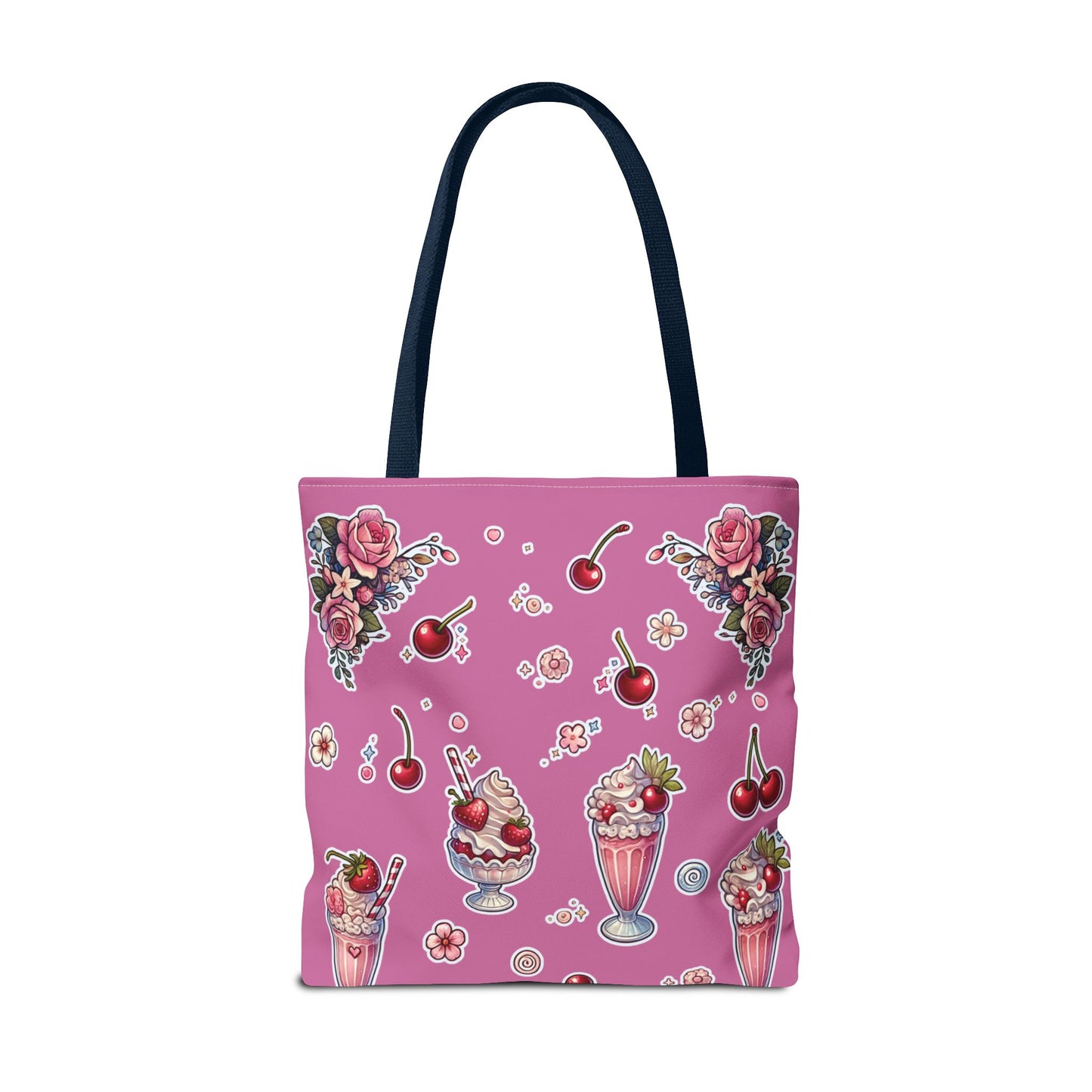 🖤“Milkshake Cow” Tote Bag in Pink — thicc, sweet, and built to carry drama 🐄🛍️🍓