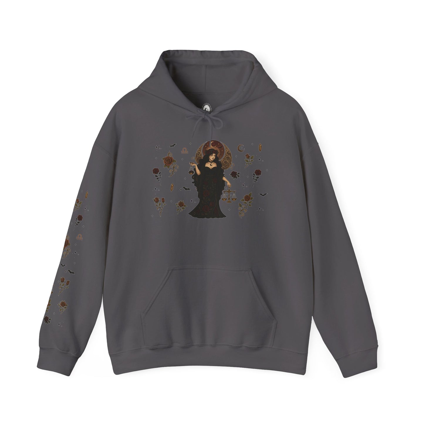 “Libra” Unisex Heavy Blend™ Hooded Sweatshirt — balanced, bold, and serving celestial symmetry♎🖤⚖️✨