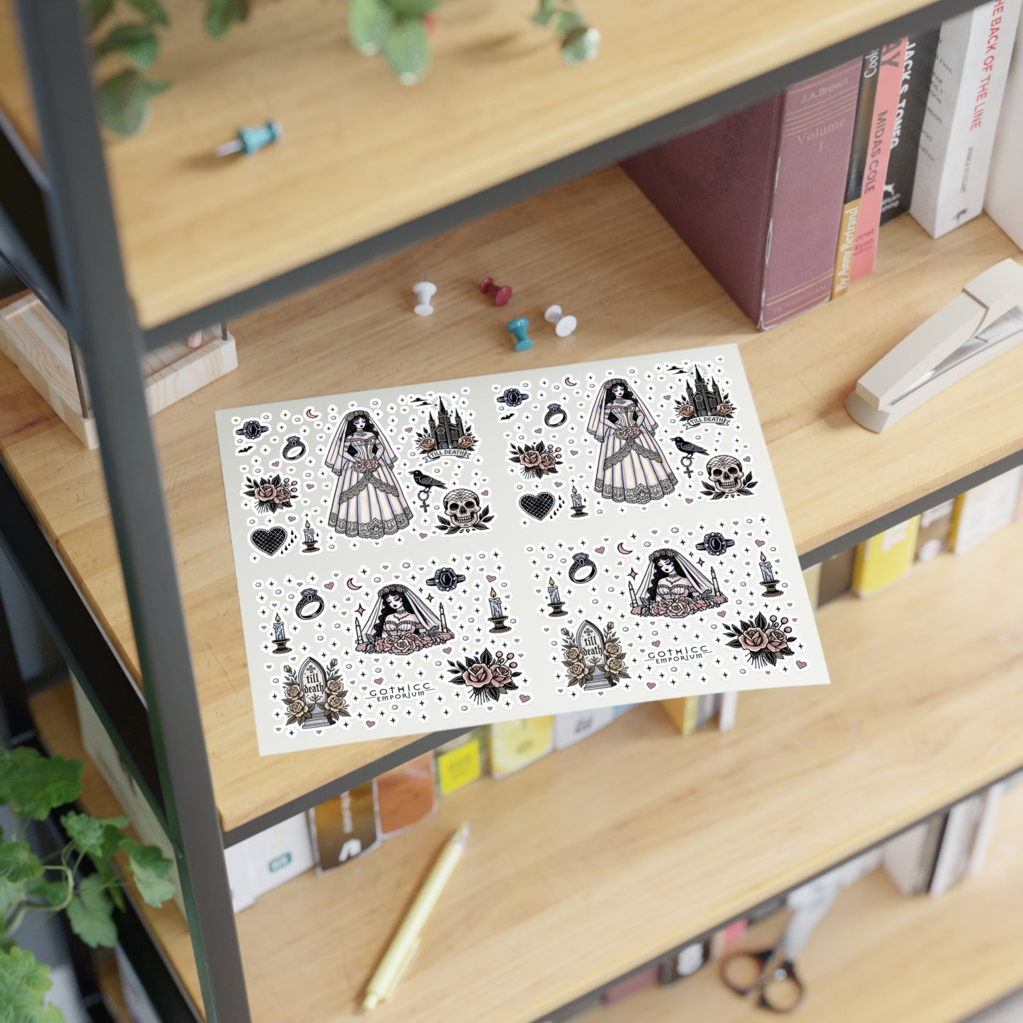 βBrideβ Sticker Sheet β 11x8.5 β dark romance for your big day π°ββοΈπ€πβ¨