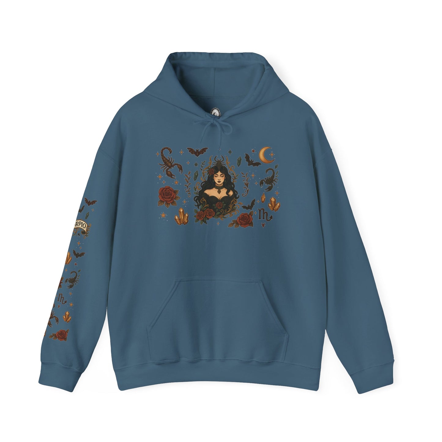 “Scorpio” Unisex Heavy Blend™ Hooded Sweatshirt — magnetic, mysterious, and deadly chic ♏🖤🦂