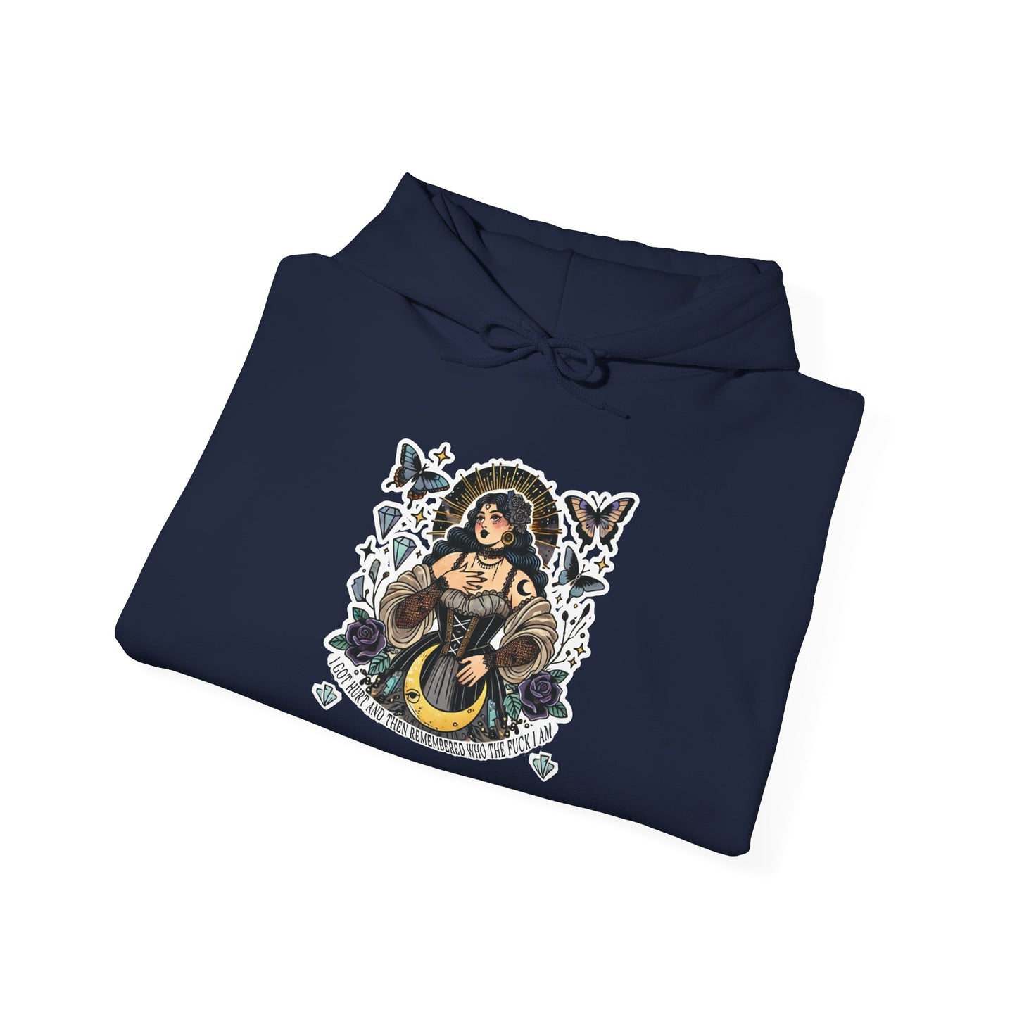 "I Remembered Who TF I Am" Unisex Heavy Blend™ Hooded Sweatshirt