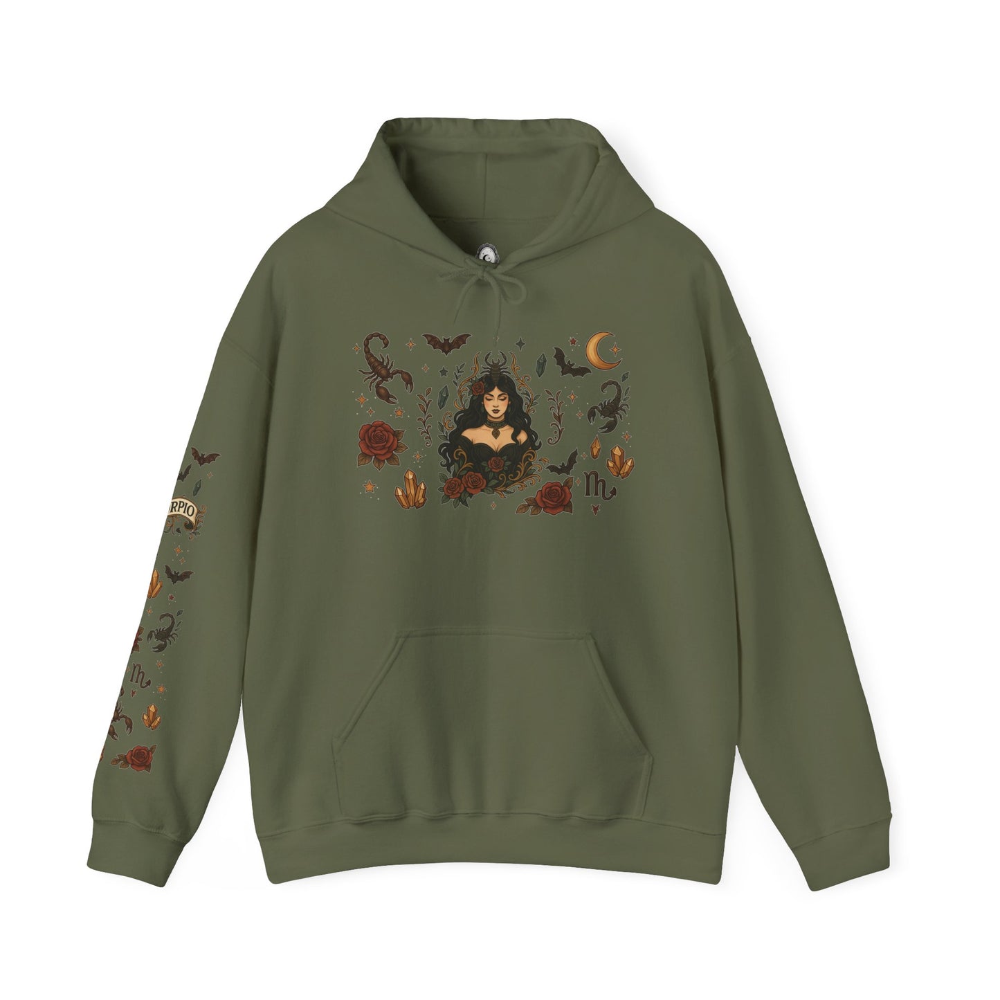 “Scorpio” Unisex Heavy Blend™ Hooded Sweatshirt — magnetic, mysterious, and deadly chic ♏🖤🦂