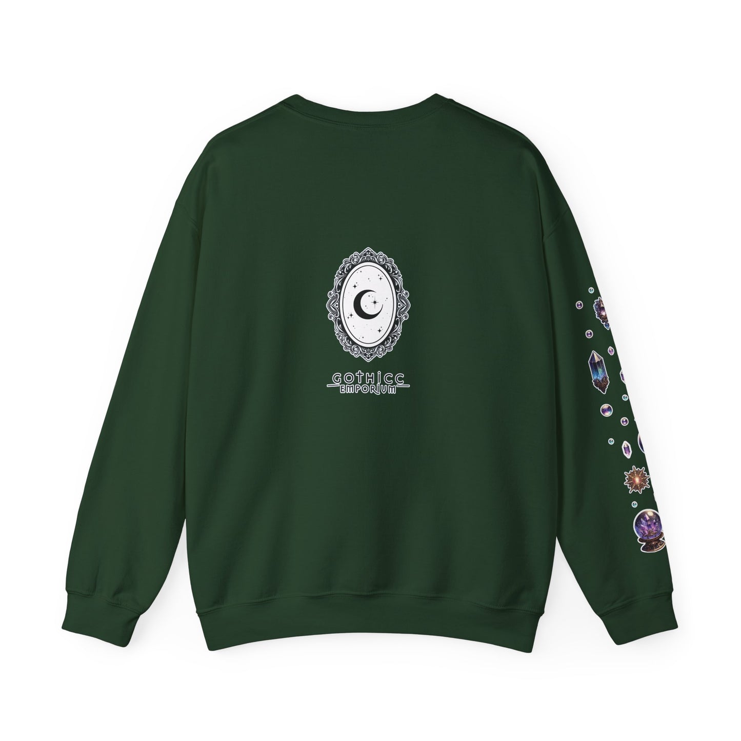 “Crystal Gem” Unisex Heavy Blend™ Crewneck Sweatshirt — soft, strong, and sparkling 💎🌌🖤