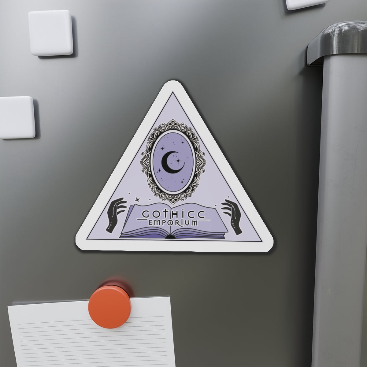 Gothicc Emporium Die-Cut Magnet — magnetic, mysterious, and made to mark your lair 🖤🧲🌙✨
