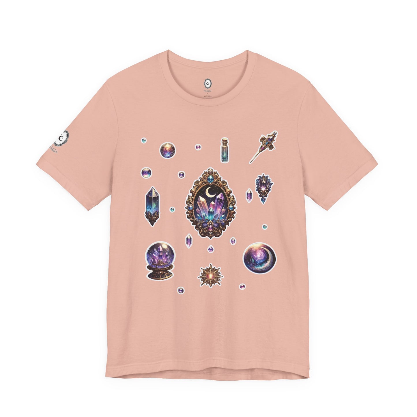 “Crystal Gem” Unisex Jersey Short Sleeve Tee — smooth, sharp, and charged with cosmic energy 💎🌌🖤