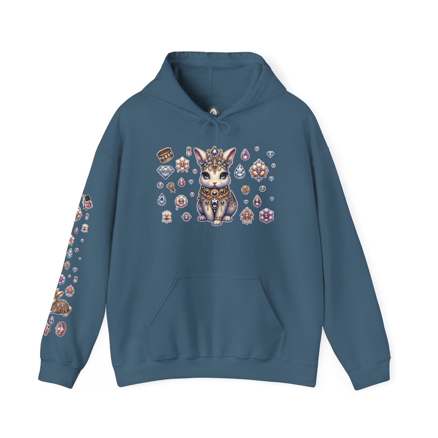 "Jeweled Bunny" Unisex Heavy Blend™ Hooded Sweatshirt