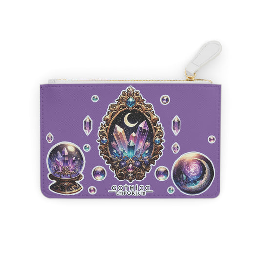 "Crystal Gem" Mini Clutch Bag in purple