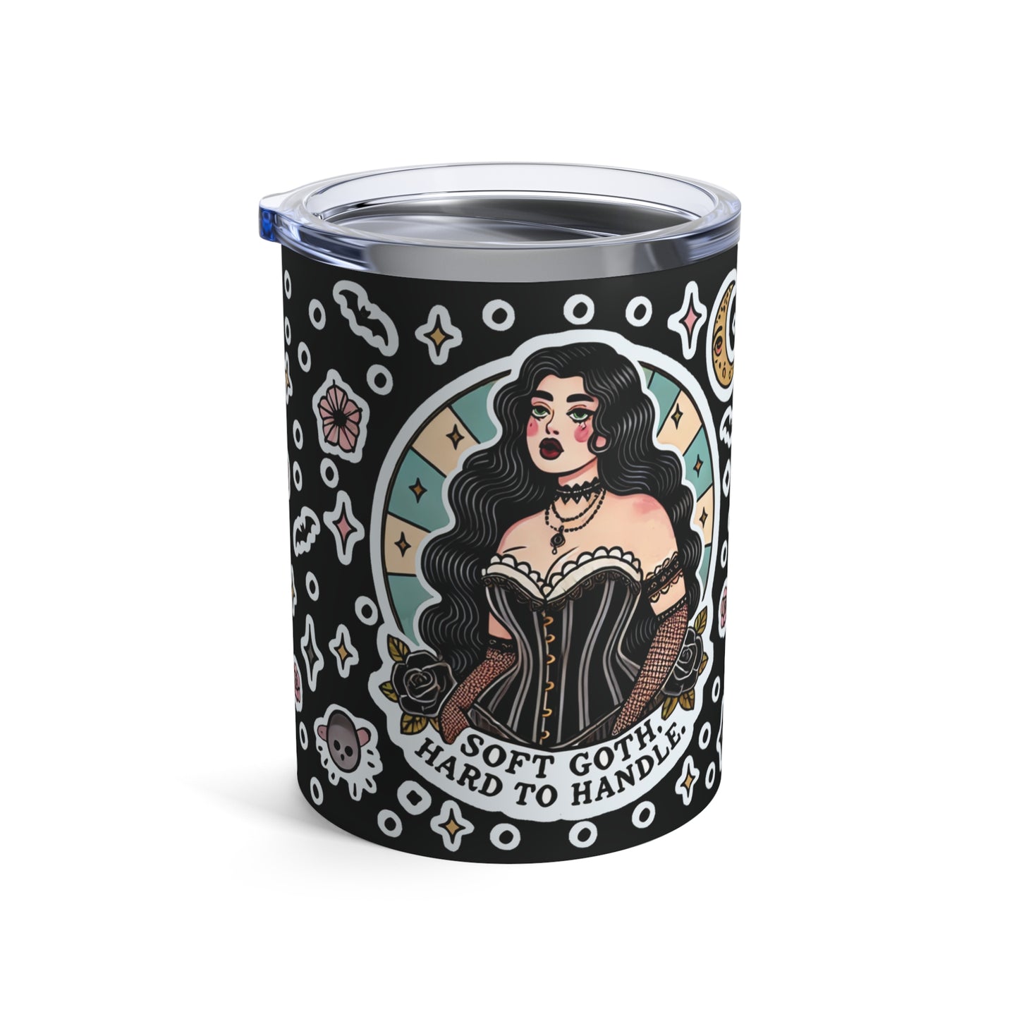 "Soft Goth" Tumbler 10oz in black