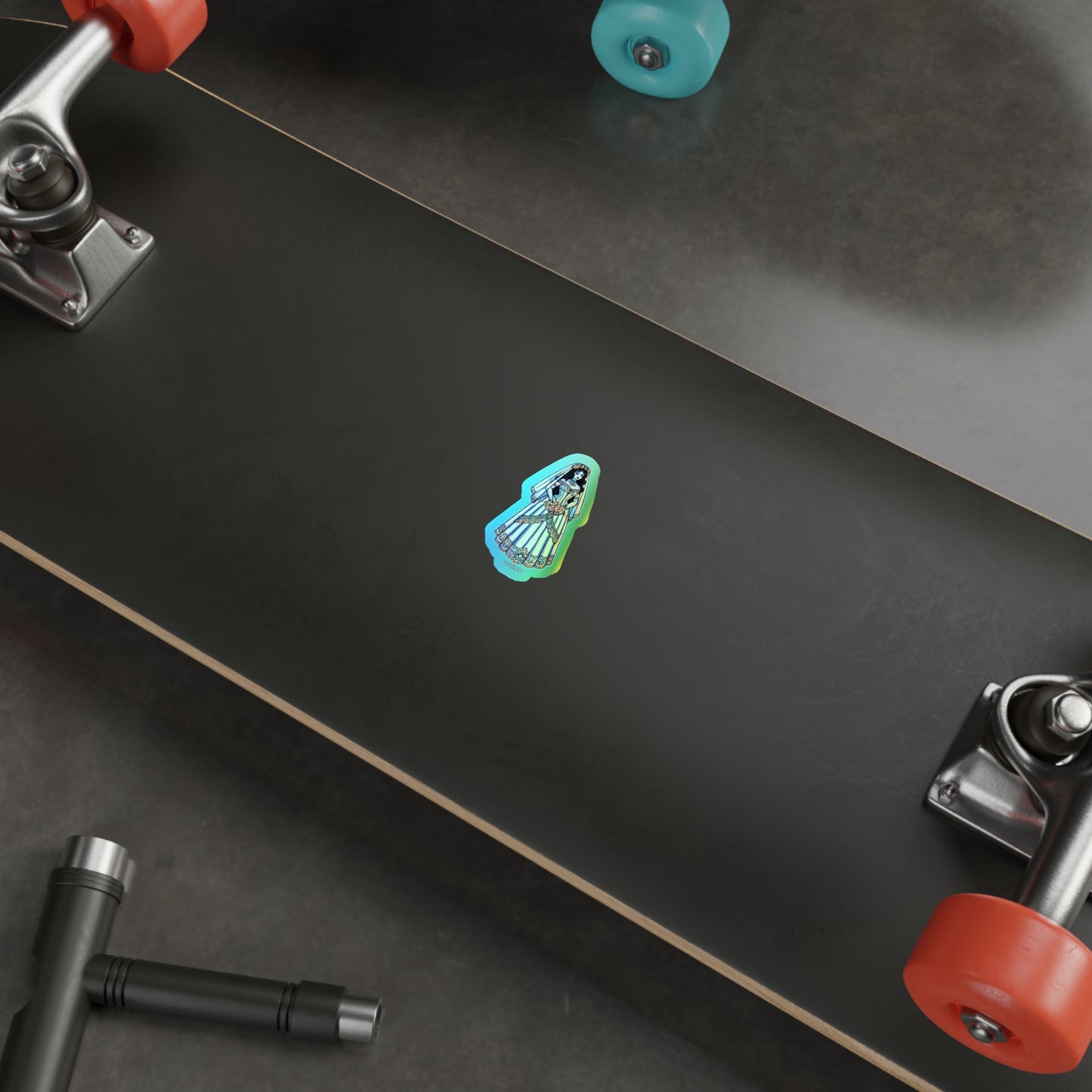 βBrideβ Holographic Die-Cut Sticker β glam, ghoul, and ready to wed π€πππ°ββοΈ
