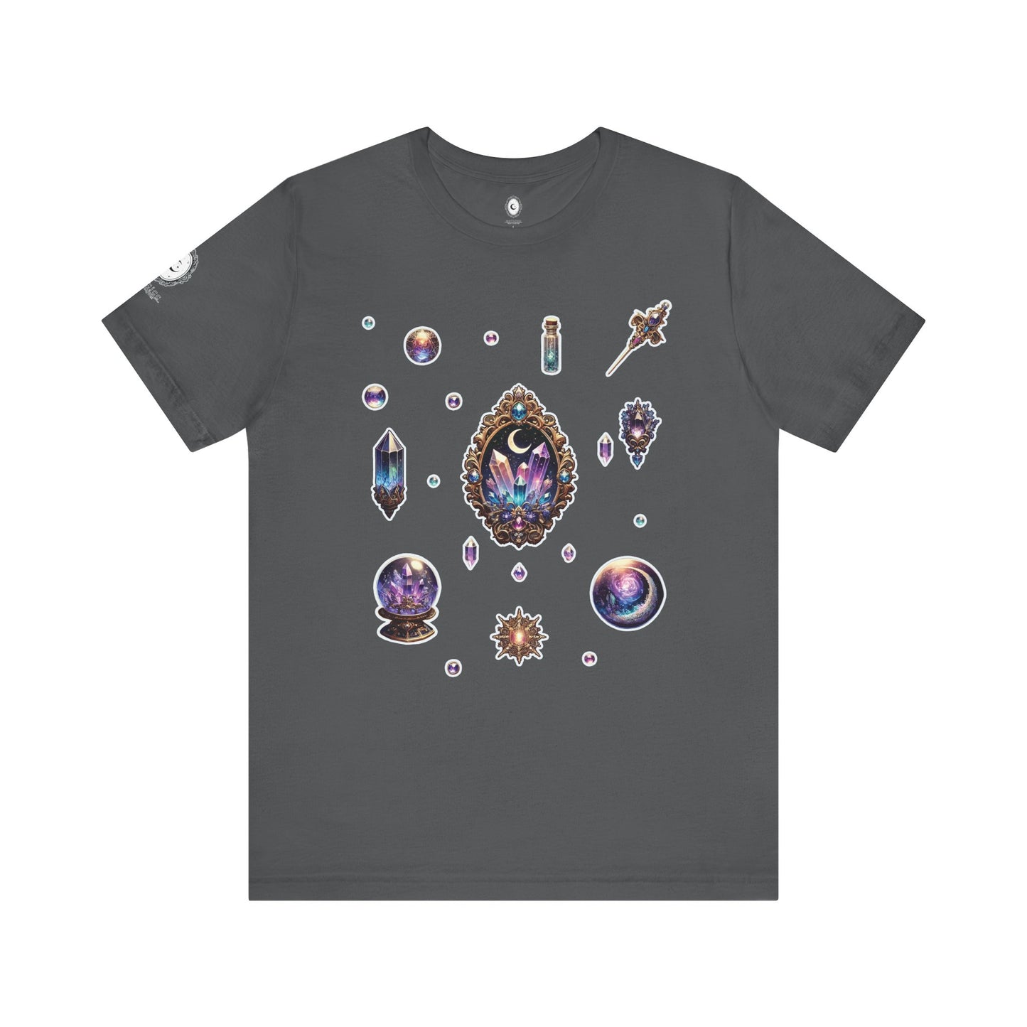 “Crystal Gem” Unisex Jersey Short Sleeve Tee — smooth, sharp, and charged with cosmic energy 💎🌌🖤