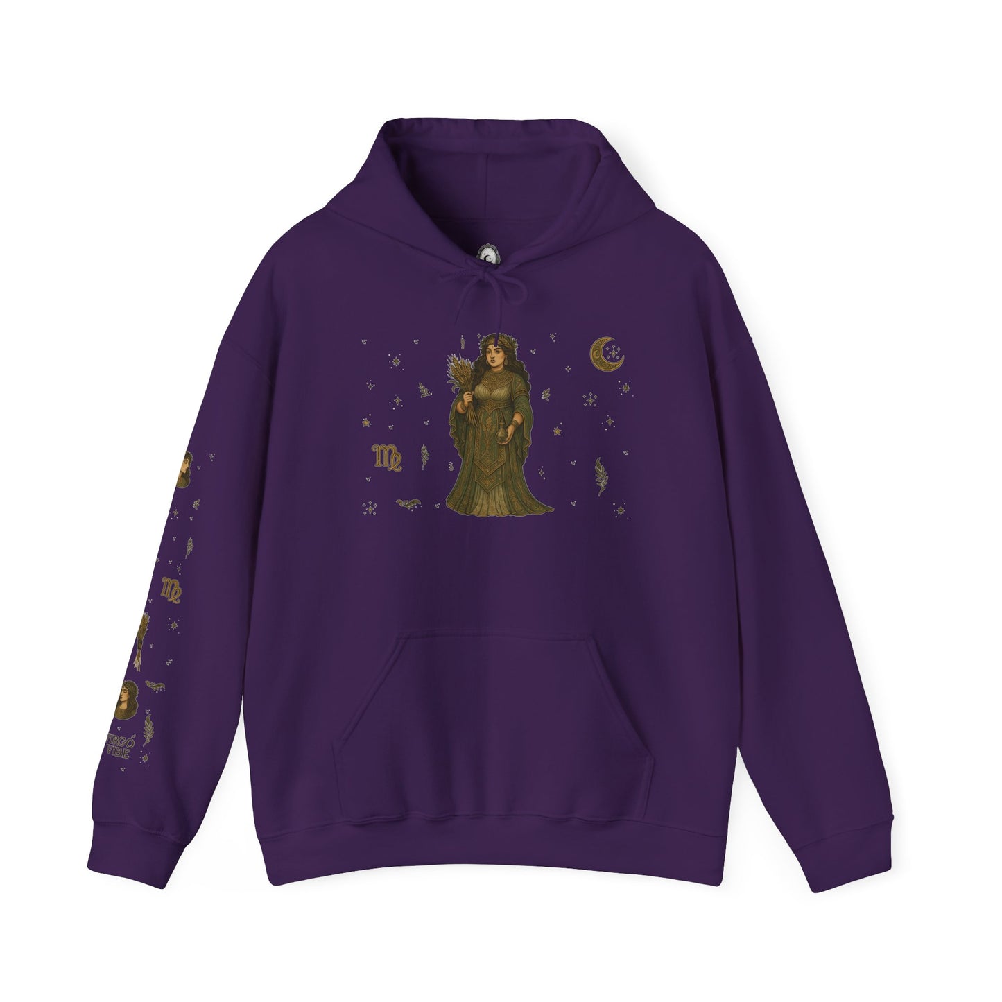 “Virgo” Unisex Heavy Blend™ Hooded Sweatshirt — organized, observant, and witchy in the best way ♍🖤✨