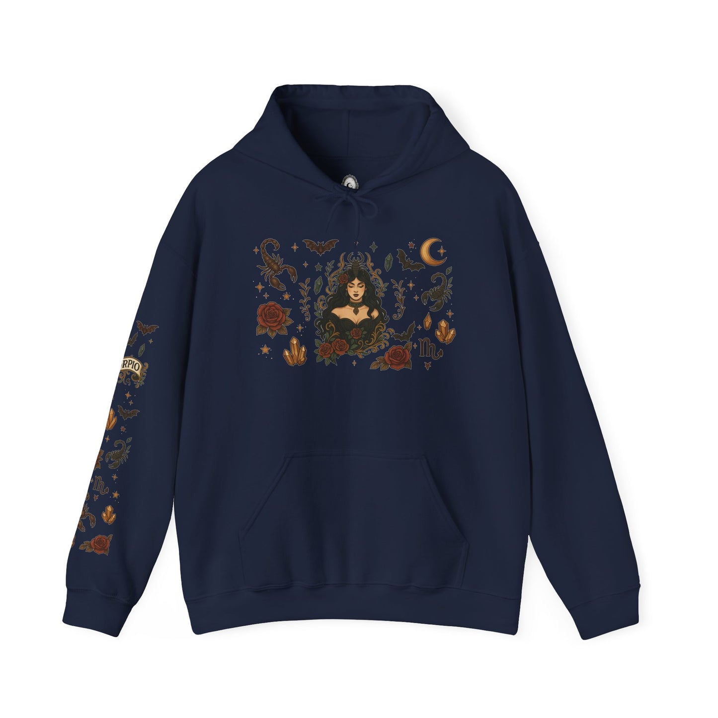 “Scorpio” Unisex Heavy Blend™ Hooded Sweatshirt — magnetic, mysterious, and deadly chic ♏🖤🦂