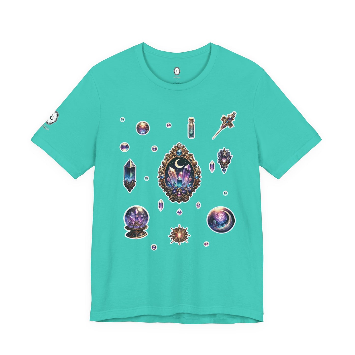 “Crystal Gem” Unisex Jersey Short Sleeve Tee — smooth, sharp, and charged with cosmic energy 💎🌌🖤