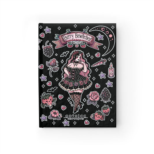 "Berry Bewitched" Journal in black- Blank
