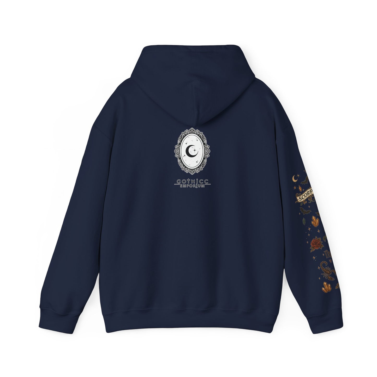 “Scorpio” Unisex Heavy Blend™ Hooded Sweatshirt — magnetic, mysterious, and deadly chic ♏🖤🦂