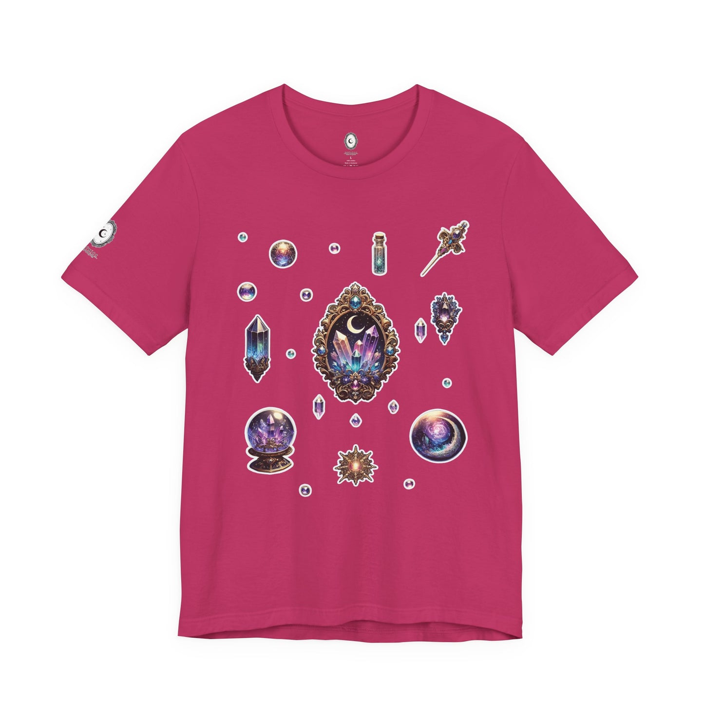“Crystal Gem” Unisex Jersey Short Sleeve Tee — smooth, sharp, and charged with cosmic energy 💎🌌🖤