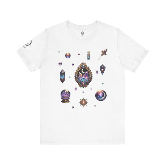 “Crystal Gem” Unisex Jersey Short Sleeve Tee — smooth, sharp, and charged with cosmic energy 💎🌌🖤