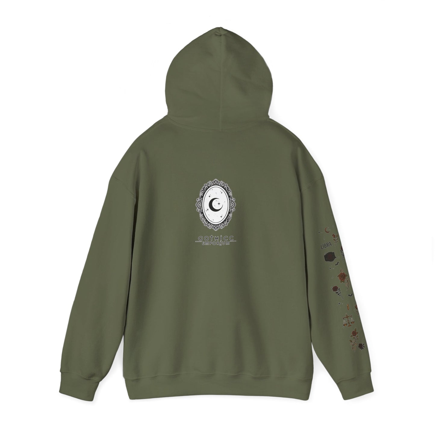 “Libra” Unisex Heavy Blend™ Hooded Sweatshirt — balanced, bold, and serving celestial symmetry♎🖤⚖️✨